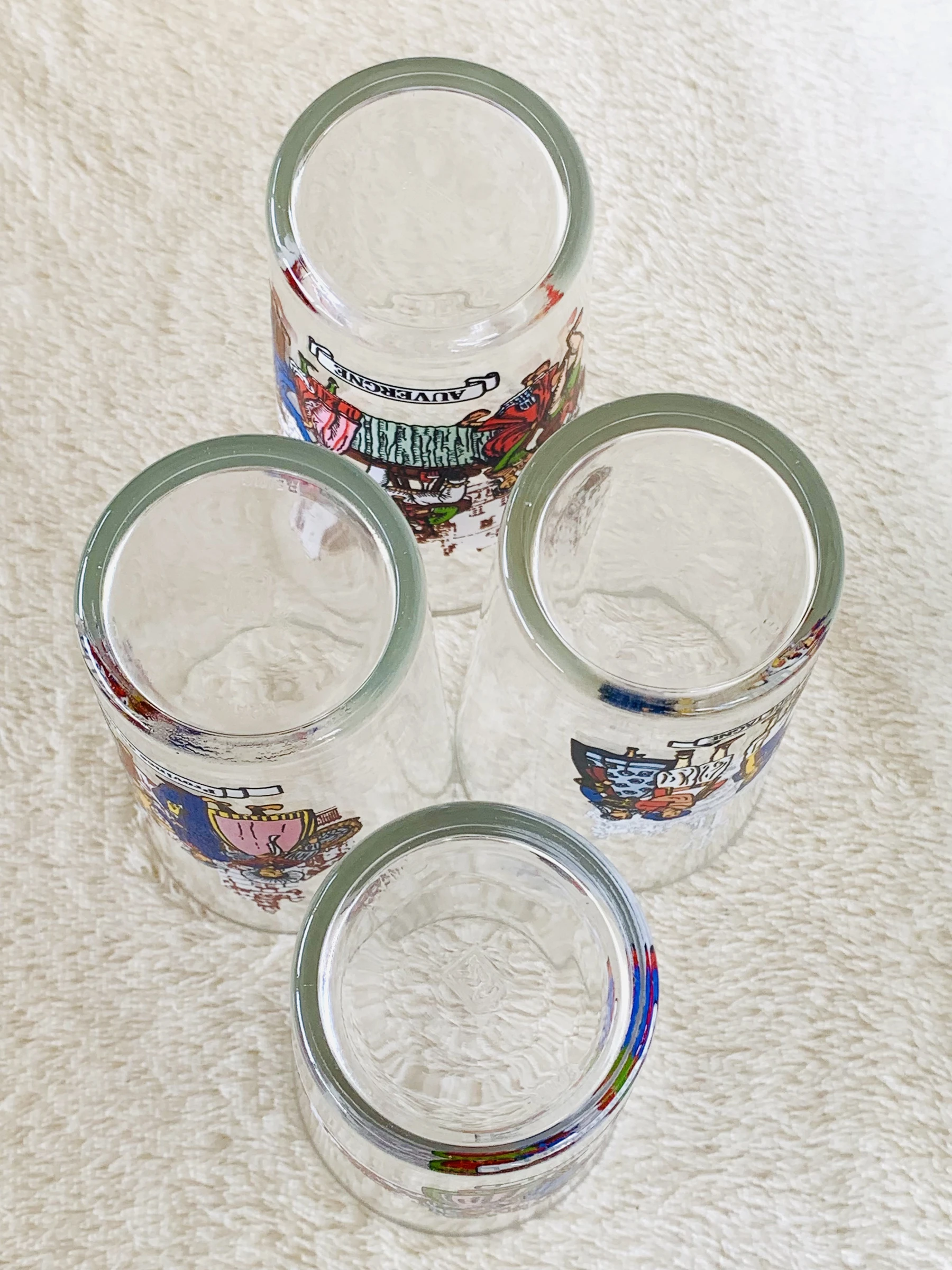 Lot of 4 illustrated glasses from different regions of France – photo 3